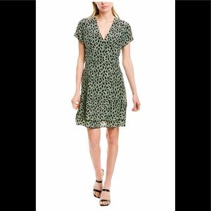 NWT,Derek Lam 10 Crosby
V-Neck Dress,Aqua black